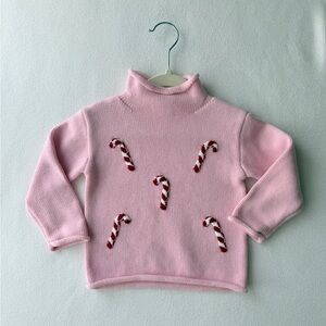 NWT Mud Pie Pink Candy Cane Sweater | 12-18 mo